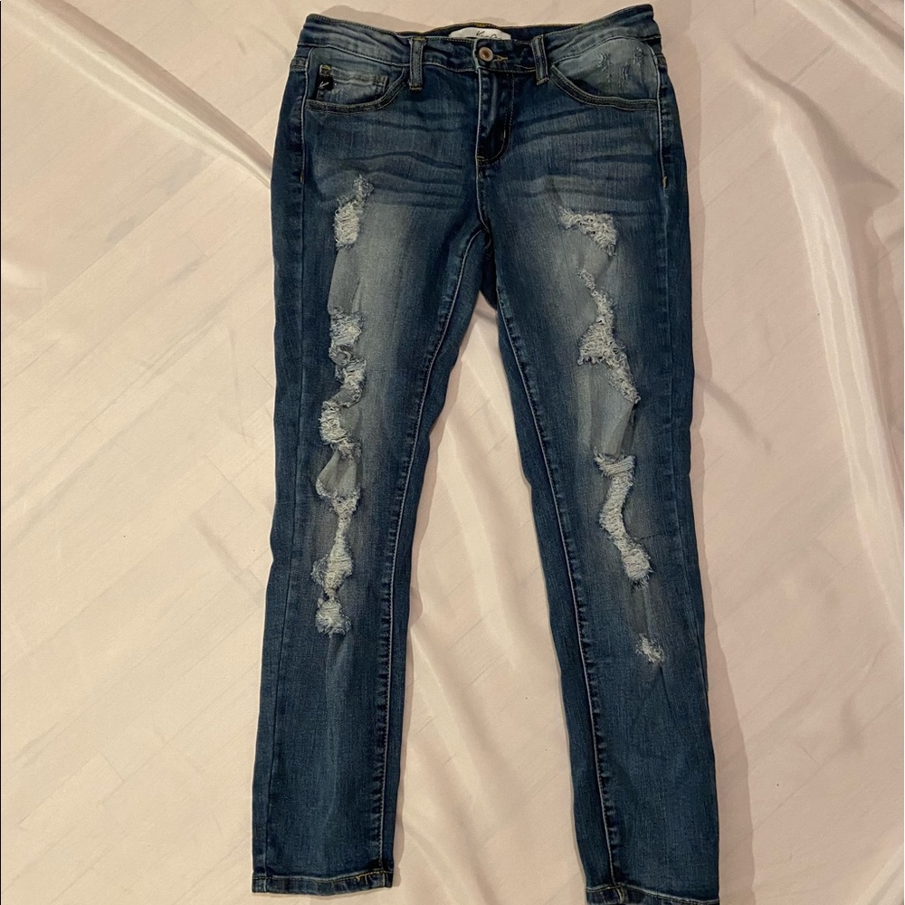 KanCan Distressed Blue Skinny Jeans